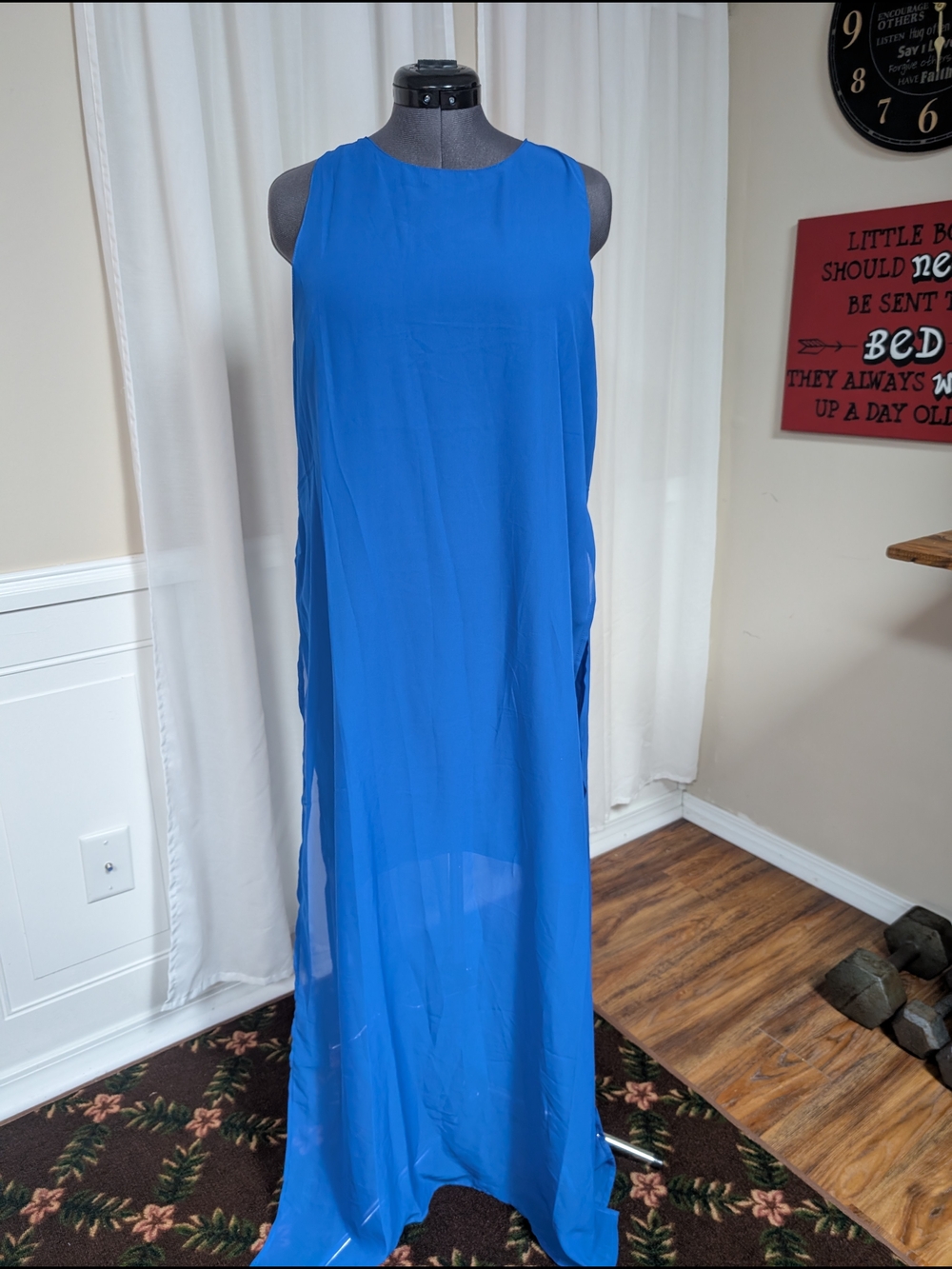 Mud Pie Sleeveless Cobalt Blue Maxi Dress